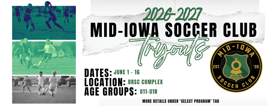 SELECT TRYOUTS NOW OPEN - CLICK PHOTO TO REGISTER